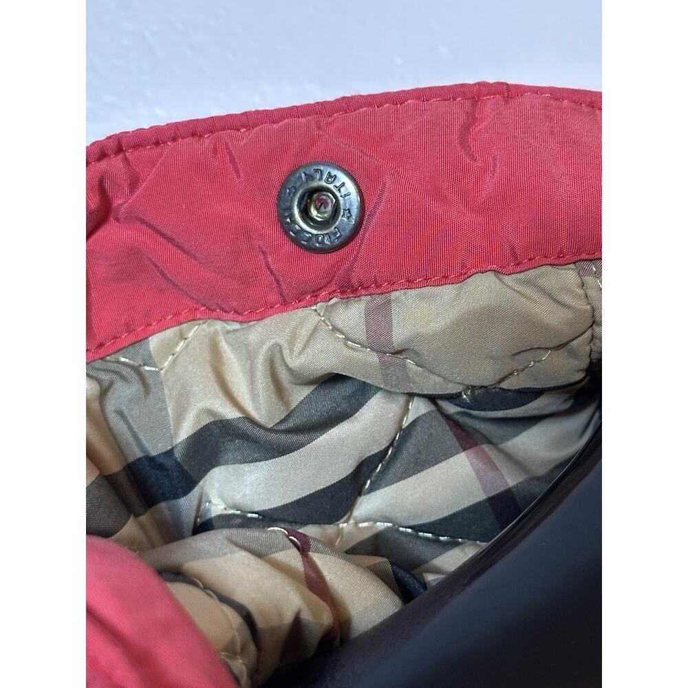 Burberry London Jacket Youth Red Nova Check Winter Rain Boy Zip Snap Size 10 US - Picture 12 of 12
